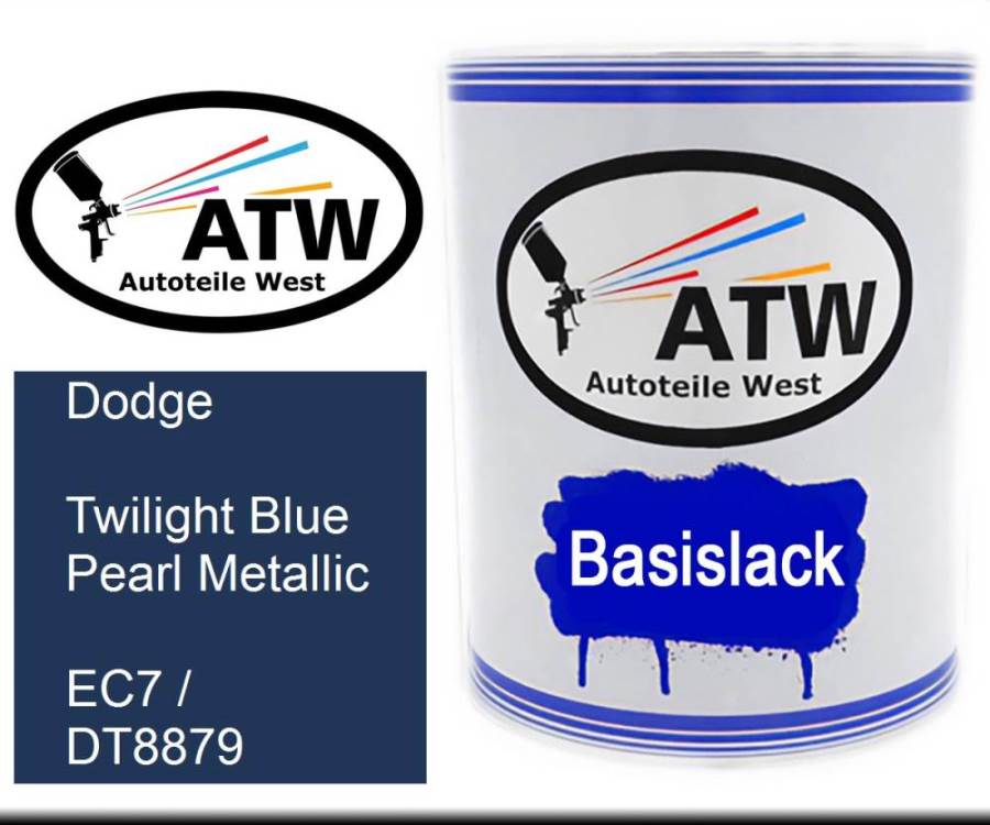 Dodge, Twilight Blue Pearl Metallic, EC7 / DT8879: 1L Lackdose, von ATW Autoteile West.